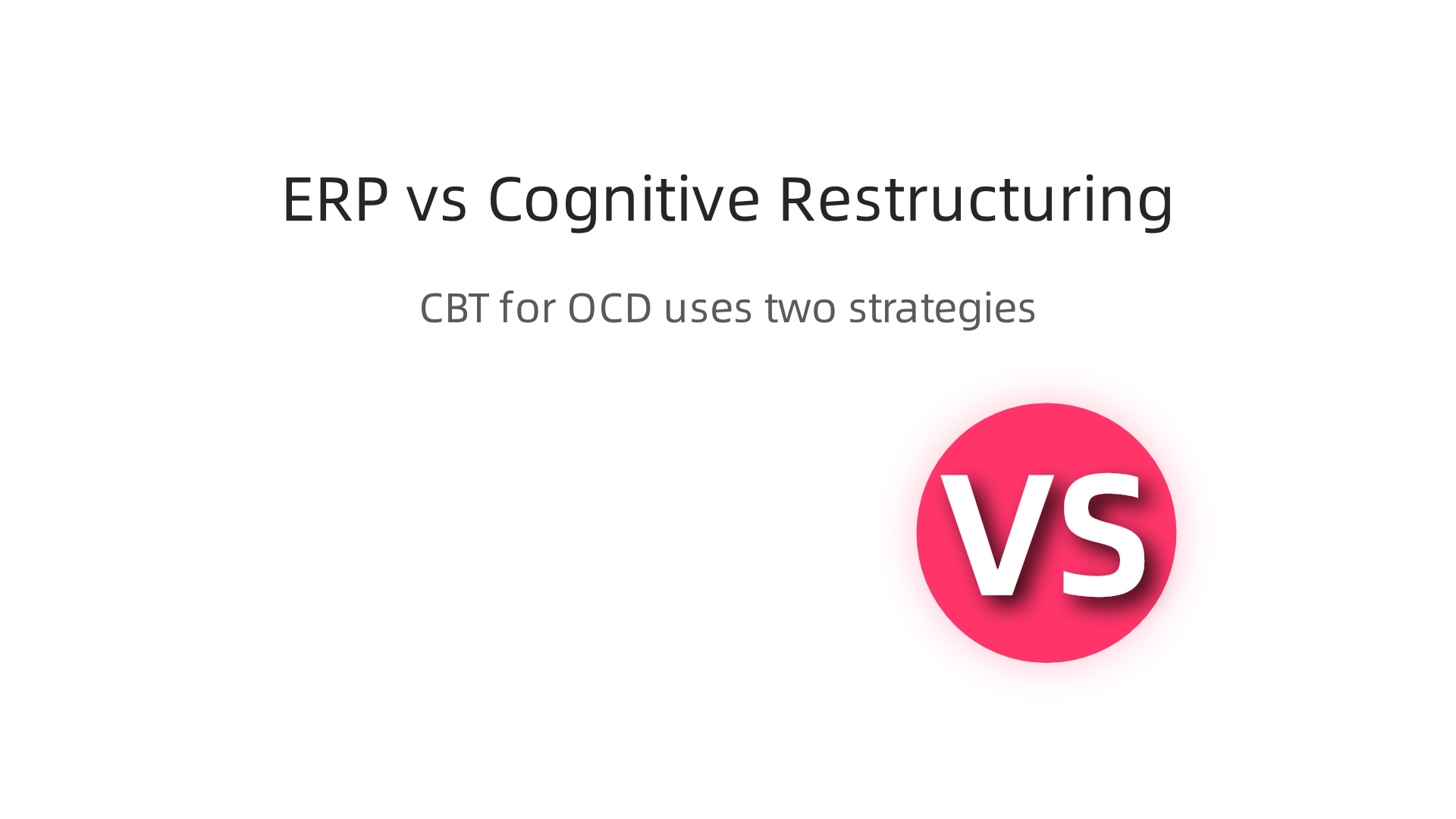 CBT for OCD uses two primary strategies: Exposure and Response Prevention (ERP) to address behaviors, and Cognitive Restructuring to challenge underlying thought patterns.