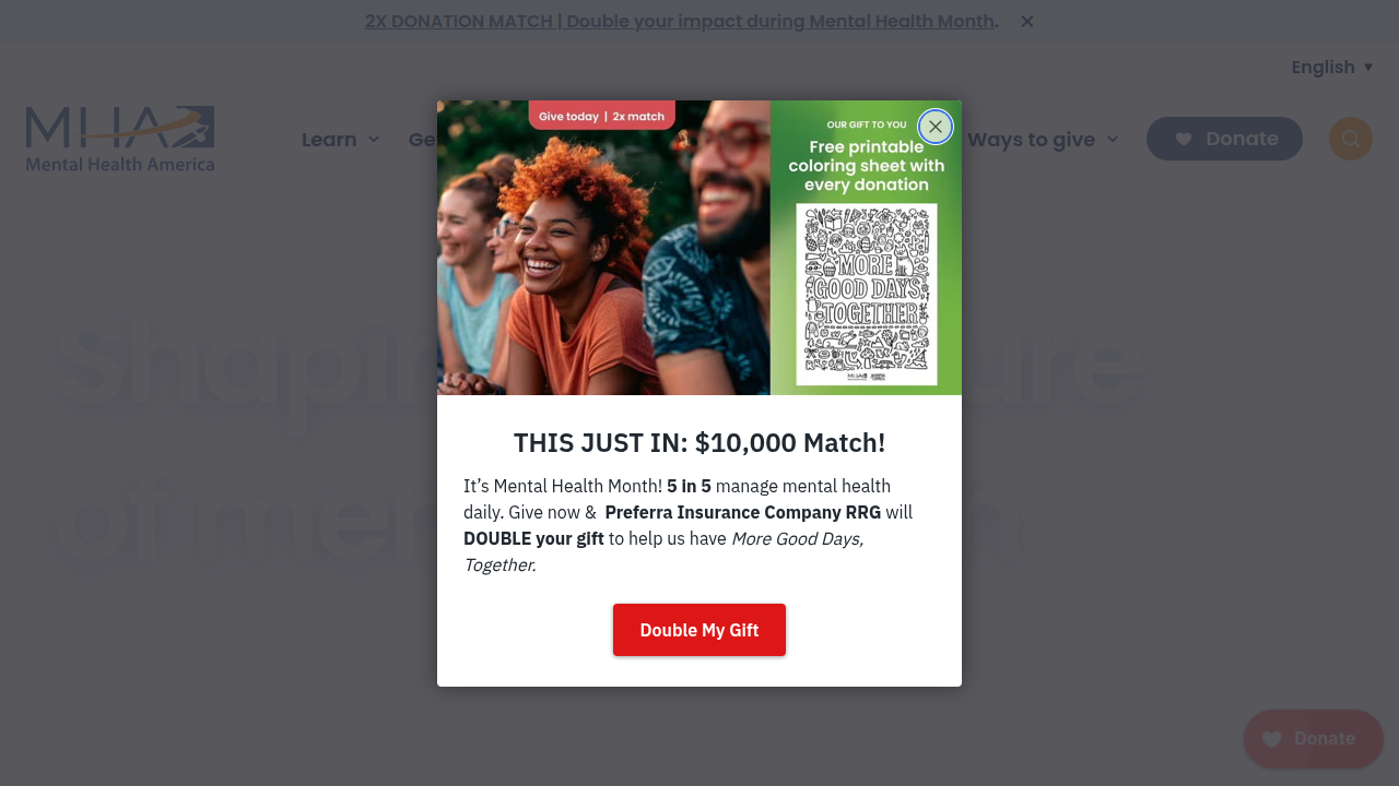 Discover advocacy, resources, and free screenings offered by Mental Health America.