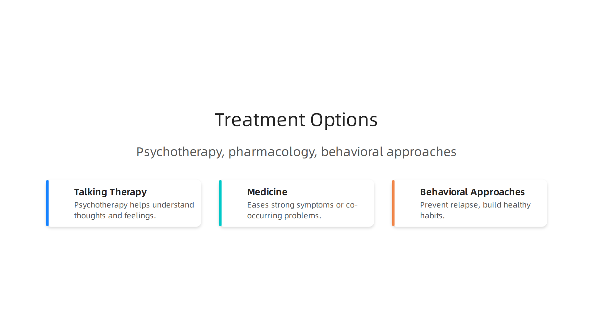 An overview of the multi-faceted treatment and management options for hallucinogenic disorder.