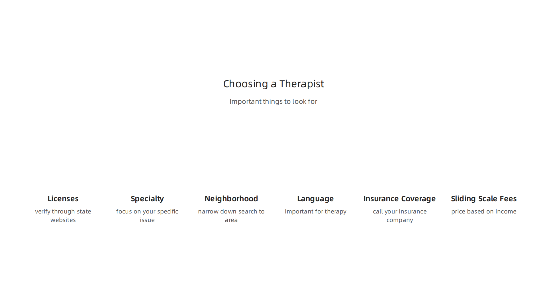 Consider these crucial factors to find a therapist who best fits your individual needs and preferences.