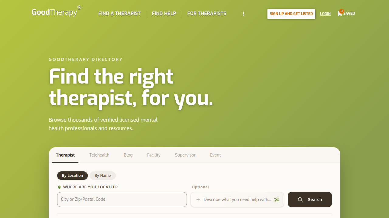 GoodTherapy provides resources and definitions related to mental health and therapy.