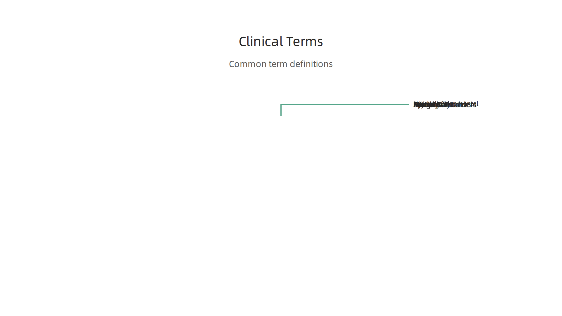 Clarifying common clinical terms helps ensure accurate understanding and effective communication in mental health.